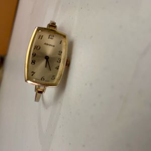 Advance Gold Tone Latch Closure Ladies Analog Watch